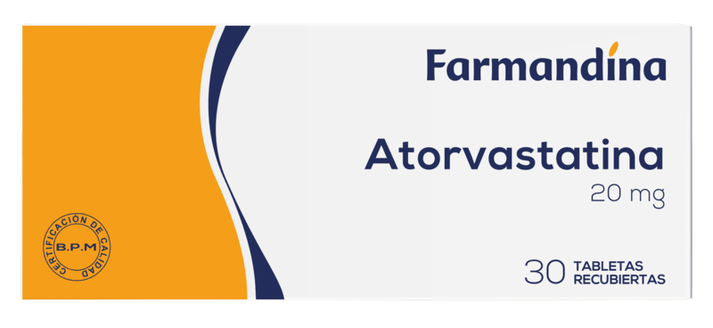 ATORVASTATINA TABLETAS 20 MG X 30