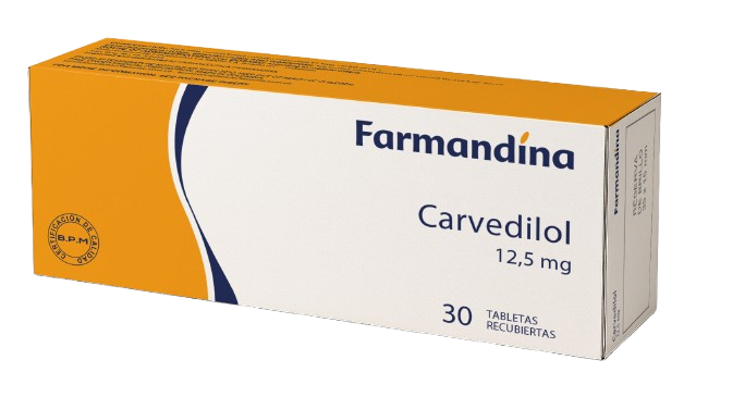 CARVEDILOL TABLETAS 12.5 MG X 30
