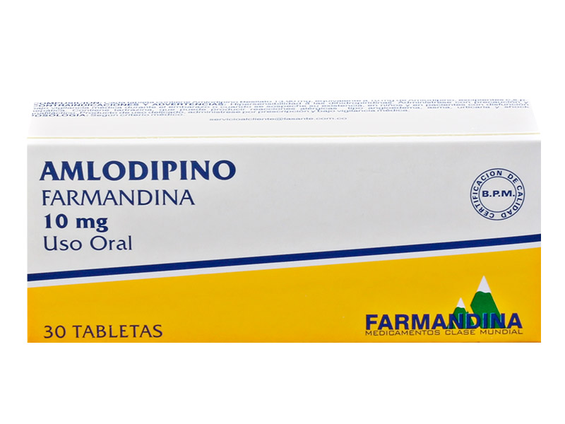 AMLODIPINO TABLETAS 10 MG X 30