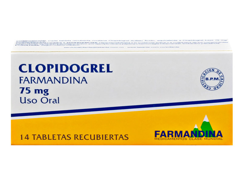 CLOPIDOGREL TABLETAS 75 MG X 14